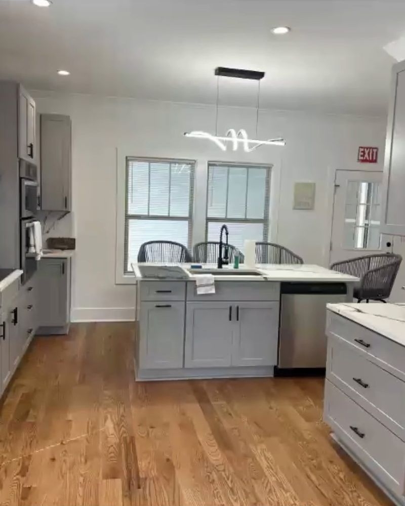 The shared kitchen in Megan Giles's sober living home in Kirkwood, Georgia