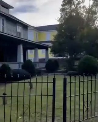 The front porch of one of Saeed Mohammed's sober living houses in North Carolina